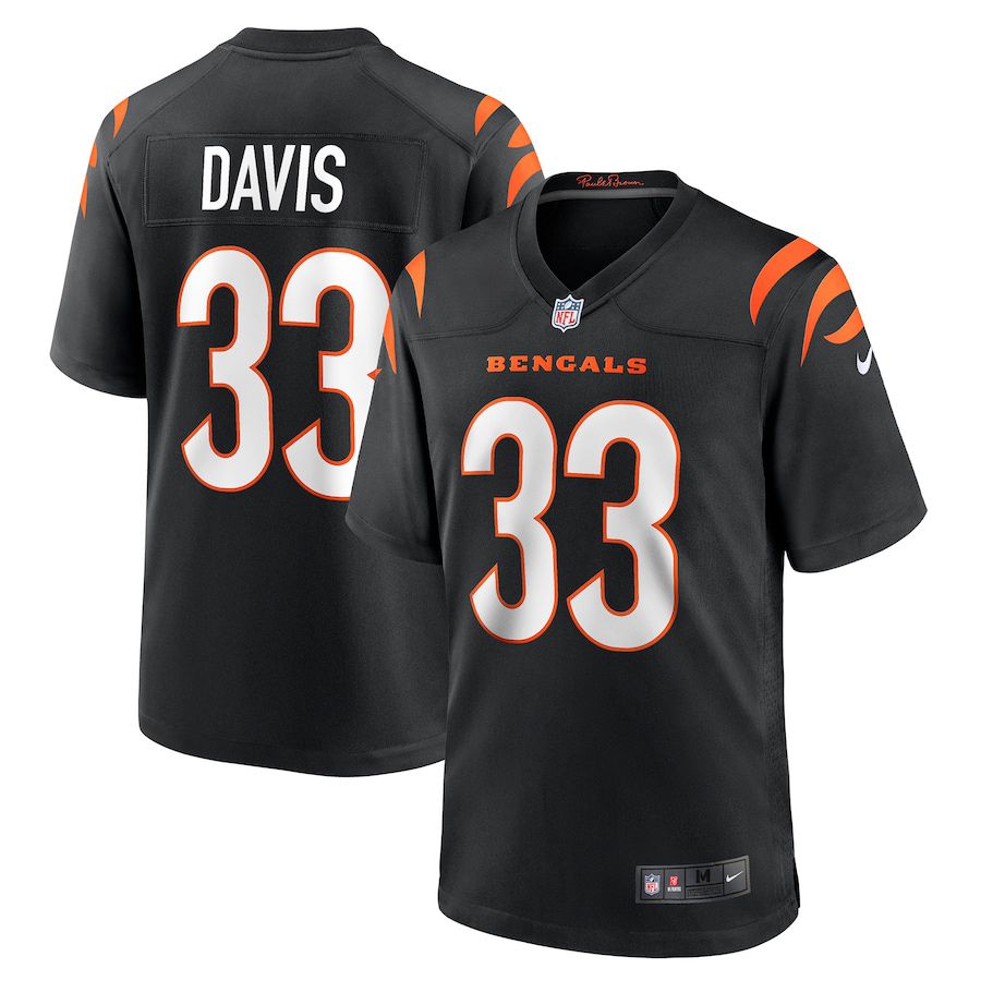 Men Cincinnati Bengals #33 Sean Davis Nike Black Game NFL Jersey->cincinnati bengals->NFL Jersey
